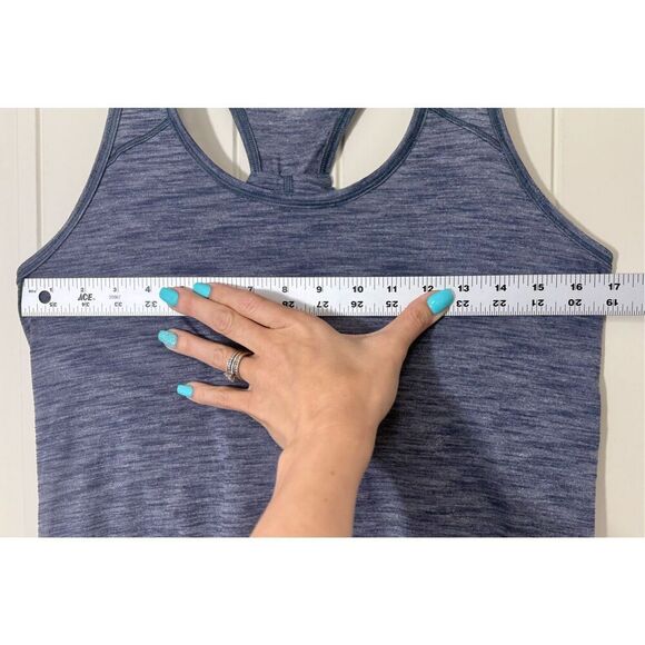 Lululemon Essential Racerback Loose Fit Heathered Blue Yoga Tank - Picture 8 of 9